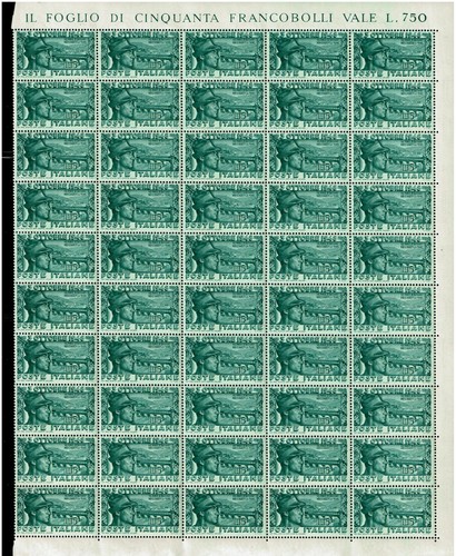 Francobolli italia 1948 foglio - italia,